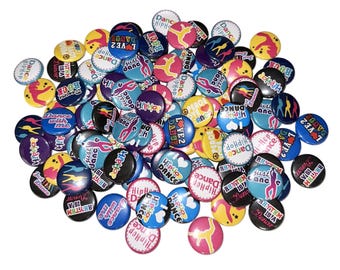 Hip Hop, Dance, 1", 1.25", Button, Dance Decor, Party Favor, Gift, Dance Theme, Dance Birthday, Flatback, Pinback, CD031