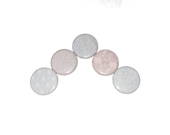 Gray and White Lace Magnet, 1", 1.25", 1.5", 2.25", Button Magnet, Pink Theme, Pink Decor, Lace Pattern, White Lace, Pink Lace, BK024