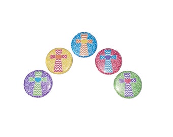 Cross Magnet, Easter, 1", 1.25", 1.5", 2.25", Button Magnet, Faith, Cross Theme, Crosses, Sunday School, VBS, Christian, VBS Party, FT020