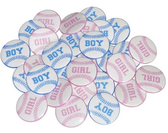 Gender Reveal, Baseball, Pink, Blue, 1.25", 1.5", 2.25", Pinback Button, Baby Shower, Baby Reveal Pin, Pink or Blue, Girl, Boy, VB084, VB140