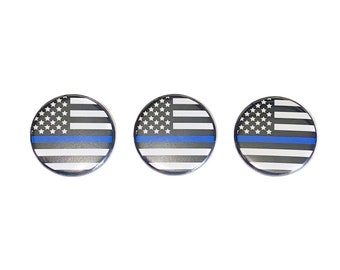 Police Officer Magnet, 1", 1.25", 1.5", 2.25", Button Magnet, Police Theme, Law Enforcement, American Flag, LEO, LE020