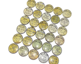 Apothecary, 1", 1.25", Button, Apothecary Button, Witch Theme, Witch Decor, Halloween, Party Favor, Flatback, Pinback, Pin, Badge, D002