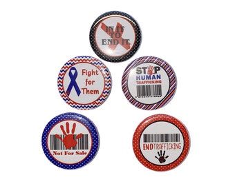 Trafficking Magnet, Blue Ribbon, 1", 1.25", 1.5", 2.25", Button Magnet, Human Trafficking, Trafficking Theme, Blue Ribbon Magnet, CA034