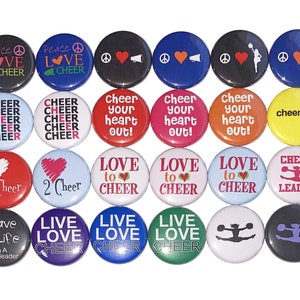 Cheerleading Magnet, 1", 1.25", 1.5", 2.25", Button Magnet, Cheerleading, Cheer, Cheer Party Favor, Birthday, Gift, Locker Magnet, CD002