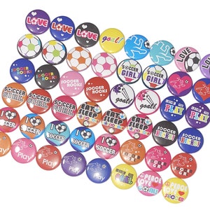 Soccer, Imperfect, 1&quot; Pinback Button, 48 Buttons, Ready to Ship, SE021