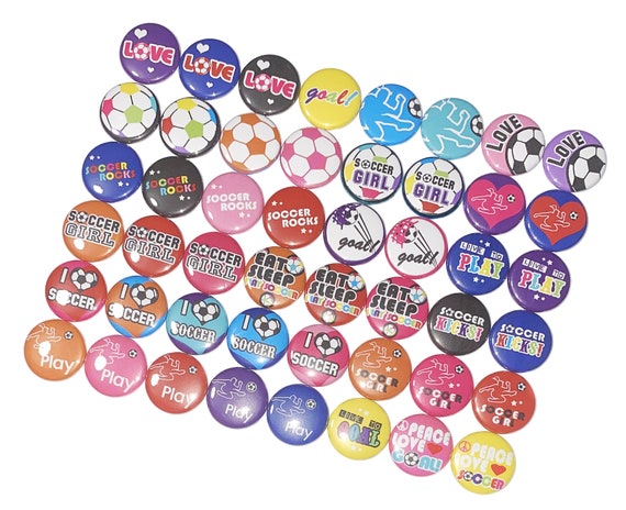 Soccer Button Soccer 1 1.25 Button Soccer Theme Soccer - Etsy