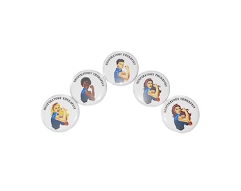 Respiratory Therapist, 1", 1.25", 1.5", 2.25", Button, RT Theme, Respiratory Therapist Gift, RT Flatback, RT Pinback, Medical Theme, RT007