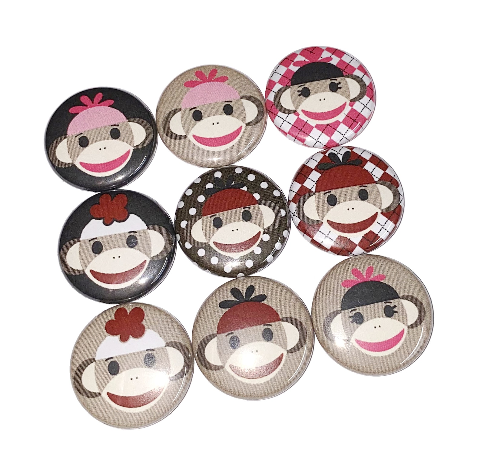 Monkey Pinback Buttons Monkey, 1