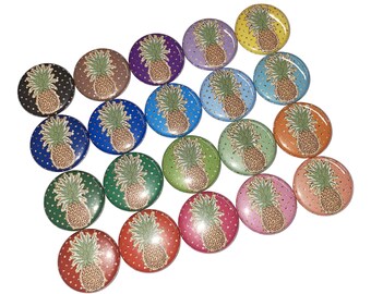 Pineapple, 1", 1.25", 1.5", 2.25", Button, Pineapple Pin, Pineapple Button, Pineapple Pinback, Pineapple Flatback, Pineapple Theme, FD019