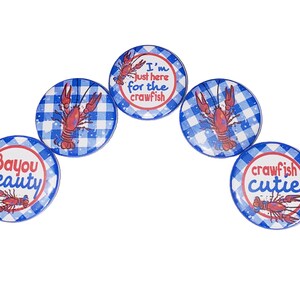 Crawfish Magnet, 1&quot;, 1.25&quot;, 1.5&quot;, Button Magnet, Crawfish Theme, Crawfish Decor, Crayfish, Crawdad, Crawfish Party, Patriotic, FD048