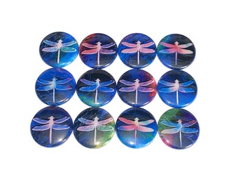 Dragonfly Magnet, 1", 1.25", 1.5", 2.25", Button Magnet, Dragonfly Gift, Dragonfly Decor, Dragonfly Theme, Dragon Fly, Dragonfly, B015