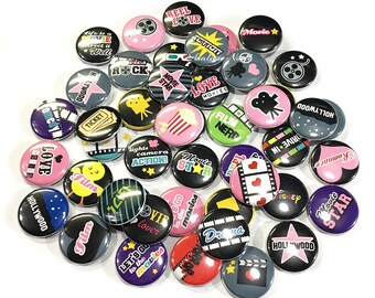 Movie Magnet, 1", 1.25", Button Magnet, Theatre Magnet, Movie Theme, Movie Decor, Party Favor, Film, Movie Star, Birthday, Acting, HI005