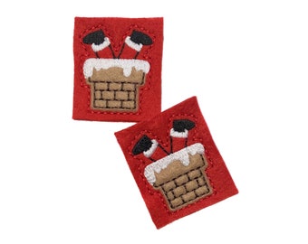 Santa Felt, 2 Felts, Christmas, Red, Unfinished, Craft Supply, Christmas Theme, Size 1 of 3, EMB133