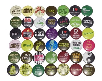 Gardening Magnet, Garden Magnet 1", 1.25", 1.5", 2.25", Button Magnet, Gardening Theme, Gardening Decor, Garden, Gardening, Gifts, FG002
