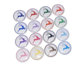Reindeer, 1", 1.25", 1.5", 2.25", Button, Christmas, Reindeer Theme, Antlers, Deer, Xmas, Reindeer Flatback, Reindeer Pinback, X046