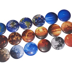 Planets 1 1.25 Button Space Earth Planet - Etsy