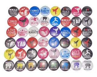Karate Magnet, Martial Arts Magnet, 1", 1.25", 1.5", 2.25", Button Magnet, Karate, Martial Arts, Karate Theme, Martial Arts Theme, KM001
