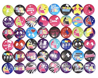 Color Guard Magnet, 1", 1.25", 1.5", Button Magnet, Winter Guard, Guard, Color Guard Theme, Band Theme, Flag, Colorguard, Party Favor, MB011