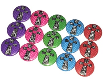 Crosses, Zebra Cross, 1", 1.25", 1.5", 2.25", Button, Cross Theme, Sunday School, VBS, Christian, Flatback, Pinback, Pin, Badge, FT031