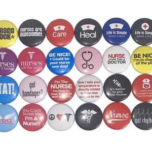 RN Magnet, Nurse Magnet, 1&quot;, 1.25&quot;, 1.5&quot;, 2.25&quot;, Button Magnet, Nurse Button, Party Favor, Nurse Theme, Nurse Decor, Nurse Gift, Rn, NU017