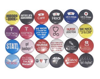 RN Magnet, Nurse Magnet, 1", 1.25", 1.5", 2.25", Button Magnet, Nurse Button, Party Favor, Nurse Theme, Nurse Decor, Nurse Gift, Rn, NU017