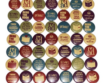 Reading Magnet, 1", 1.25", 1.5", 2.25", Book Magnet, Book, Book Decor, Book Theme, Reading Theme, Reading Decor, Reading, Book Gift, RB006