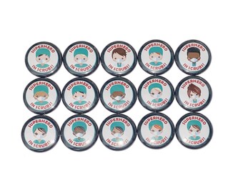 Medical Scrub Magnet, 1", 1.25", 1.5", 2.25", Button Magnet, Medical Magnet, Scrub Theme, Scrub Decor, Medical Worker, Medical Scrubs, MP025