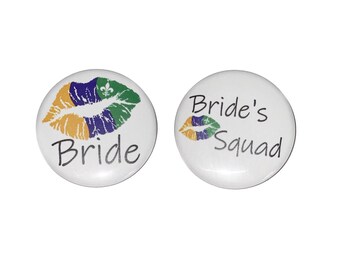 Bachelorette Pin, Nola, 1.5", 2.25", Pinback Button, Nola Bridal Party, Nola Bachelorette, New Orleans Bride, New Orleans, BW155, BW156
