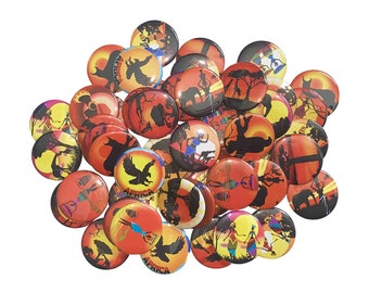Africa, Sunsets, 1", 1.25", 1.5", 2.25", Button, Africa Theme, Africa Decor, Flatback, Pinback, Pin, Badge, TS024