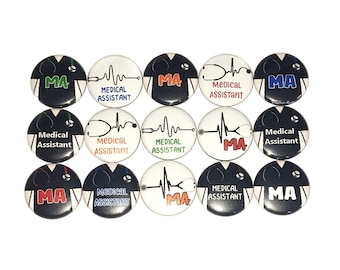 Male MA Magnet, 1", 1.25", Button Magnet, Medical Assistant, Male Ma Theme, Male Ma Decor, Male MA Gift, MA Appreciation, Ma Magnet, MA002