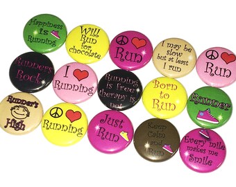 Runner Magnet, 1", 1.25", Button Magnet, Runner, Run, Running, Runner Decor, Runner Theme, Running Decor, Love Running, Jog, Jogging, SE013