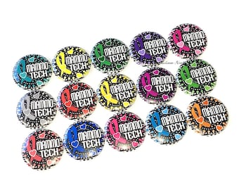 Mammo Tech, 1", 1.25", Button, Mammo, Mammo Theme, Party Favor, Mammo Tech Decor, Mammogram, Breast, Mammography, Flatback, Pinback, XR007