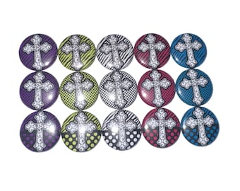 Crosses Magnet, 1", 1.25", 1.5", 2.25", Button Magnet, Cross Magnet, Cross Theme, Crosses, Sunday School, VBS, Christian, Party Favor, FT030