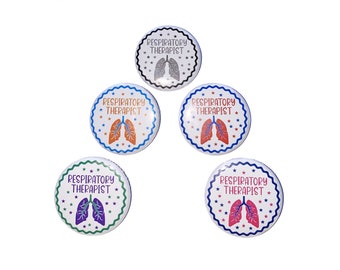 Respiratory Therapist, 1", 1.25", 1.5", 2.25", Button, RT, RT Theme, Party Favor, Respiratory, Respiratory Theme, Flatback, Pinback, RT002