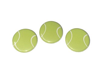 Tennis Ball, 1", 1.25", 1.5", 2.25", Button, Tennis Ball Button, Tennis Birthday, Tennis Party Favor, Tennis Gift, Flatback, Pinback, SE065