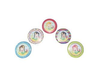 Mermaid Magnet, 1", 1.25", 1.5", 2.25", Button Magnet, Mermaid Theme, Mermaid Party Favor, Mermaid Decor, Mermaid Birthday, Gift, MC011