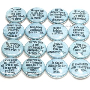 Inspiration Sayings, Magnet, 1&quot;, 1.25&quot;, 1.5&quot;, 2.25&quot;, Button Magnet, Inspirational Words, Quote Magnet, Sayings Magnet, Postivity, Blue, Q007