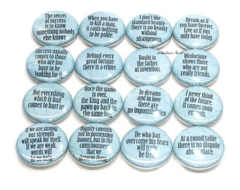 Inspiration Sayings, Magnet, 1", 1.25", 1.5", 2.25", Button Magnet, Inspirational Words, Quote Magnet, Sayings Magnet, Postivity, Blue, Q007