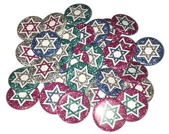 Star of David, 1", 1.25", 1.5", 2.25", Button, Jewish, Jewish Theme, Jewish Decor, Star of David Decor, Flatback, Pin, Pinback, Badge, FT018