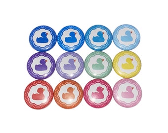 Duck Magnet, 1", 1.25", 1.5", 2.25", Button Magnet, Duck Theme, Duck Party Favor, Duck Gift, Calendar Magnet, Office Magnet, A042