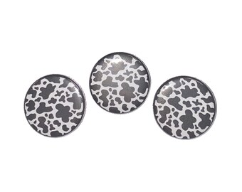 Cow Print Magnet, 1", 1.25", 1.5", 2.25", Button Magnet, Cows, Party Favor, Cow Decor, Cow Gift, Cow Theme, Birthday, Cow Spots, BK006