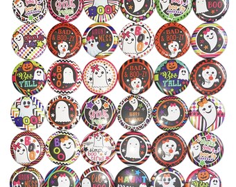 Ghost Magnet, 1", 1.25", Button Magnet, Halloween Party Favor, Ghosts, Ghost Theme, Ghost Decor, Halloween Magnet, Halloween, Fall, H025