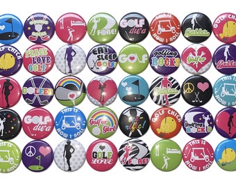 Golf Magnet, 1", 1.25", 1.5", 2.25", Button Magnet, Golf, Girl's Golf, Golf Theme, Golf Decor, Party Favor, Golfing, Women's Golf, SE004