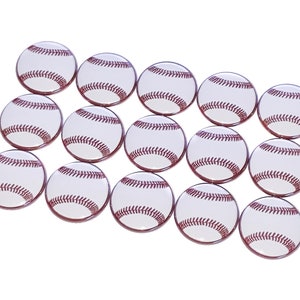 Baseball, 1&quot;, 1.25&quot;, 1.5&quot;, 2.25&quot;, Button, Baseball Theme, Baseball Decor, Baseball Party Favor, Gift, Flatback, Pinback, Pin, Badge, SE058