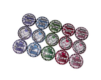 Physician Assistant, PA, 1", 1.25", Button, PA Theme, PA Party Favor, Physician Assistant Gift, Medical Theme, Flatback, Pinback, Pin, MP015