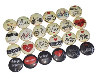 Bicycle, 1", 1.25", 1.5", 2.25", Button, Bike, Party Favor, Bike Gift, Bike Theme, Bike Decor, Birthday, Flatback, Pinback, Badge, SE027