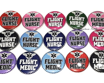 Flight Nurse Magnet, Flight Medic Magnet, RN Magnet, 1", 1.25", Button Magnet, Nurse, Flight Medic, Medic, Flight Nurse, Emergency, NU013