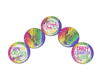 Crawfish, 1", 1.25", 1.5", Button, Crawfish Theme, Crayfish, Crawdad, Crawfish Party, Mardi Gras, Flatback, Pinback, Pin, Badge, FD047