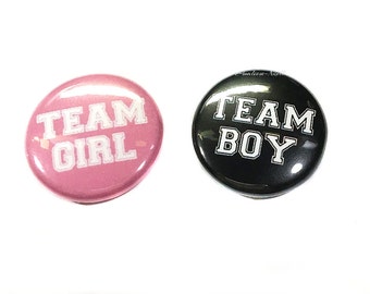 Gender Reveal, Pink, Black, 1.25", 1.5", 2.25", Pinback Button, Pregnancy Reveal, Baby Reveal, Baby Shower, Boy or Girl, Vote, VB150, VB121