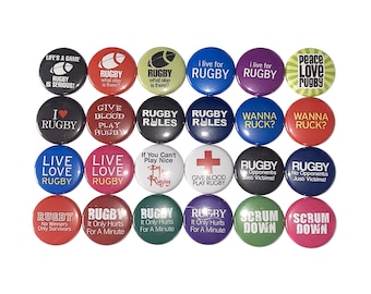 Rugby Magnet, 1", 1.25", 1.5", 2.25", Button Magnet, Rugby, Rugby Theme, Rugby Decor, Party Favor, Gift, Locker Magnet, Birthday, SE010